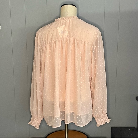 NWT Ces femme pink Swiss dot top - Picture 4 of 4